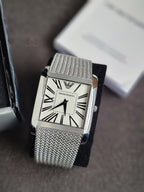 Emporio Armani Marco Slim XL White Dial Stainless Steel Men's Quartz Watch AR2014