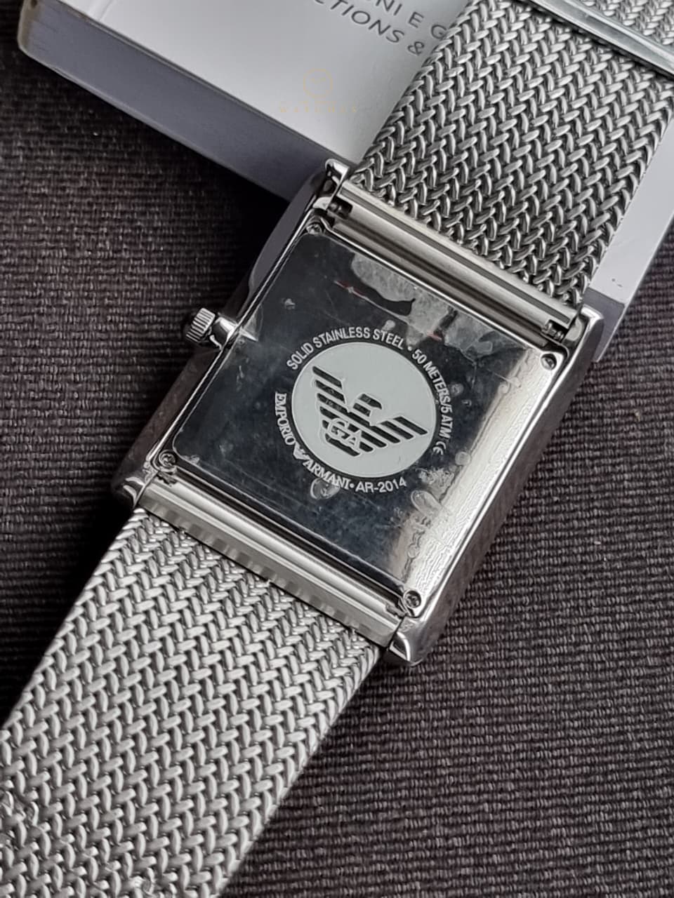 Emporio Armani Marco Slim XL White Dial Stainless Steel Men's Quartz Watch AR2014