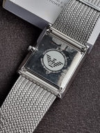 Emporio Armani Marco Slim XL White Dial Stainless Steel Men's Quartz Watch AR2014