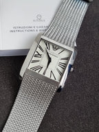 Emporio Armani Marco Slim XL White Dial Stainless Steel Men's Quartz Watch AR2014