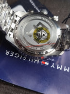 Tommy Hilfiger TH85 Green Dial Stainless Steel Chronograph Quartz Men's Watch 1792214