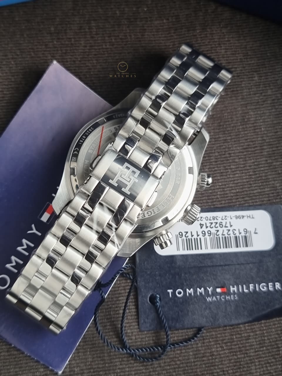 Tommy Hilfiger TH85 Green Dial Stainless Steel Chronograph Quartz Men's Watch 1792214