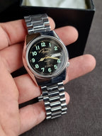 West End Watch Co. Sowar Prima 36mm Black Dial Stainless Steel Automatic Men's Watch