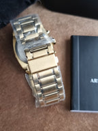 Armani Exchange Oliver Chronograph Men's Watch AX2822 – Green Dial, Gold-Tone Stainless Steel