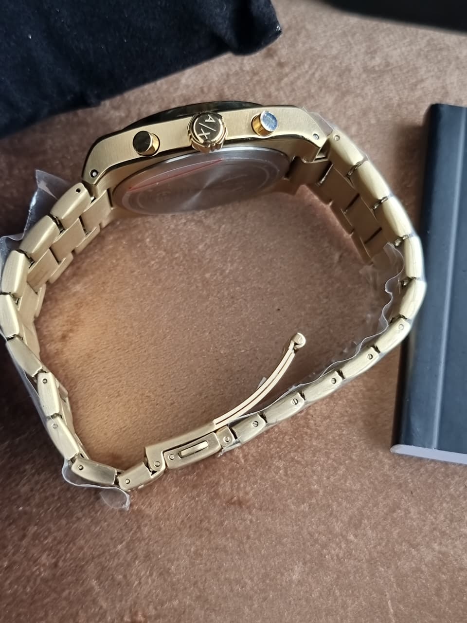 Armani Exchange Oliver Chronograph Men's Watch AX2822 – Green Dial, Gold-Tone Stainless Steel
