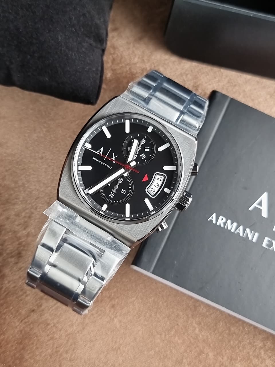 Armani Exchange Oliver Chronograph Men's Watch AX2823 – Black Dial, Gunmetal Stainless Steel