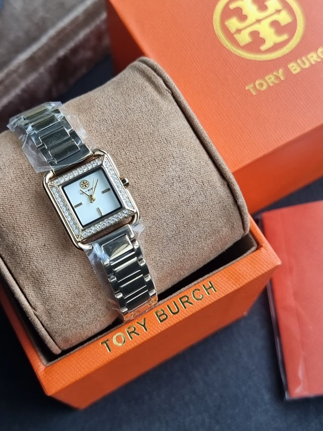 Tory Burch Small Kira TBW6028 Ivory Dial Gold-Tone Women's Watch Hover Image
