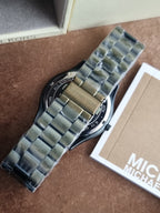 Michael Kors Slim Runway Men's Watch MK8715 – Black Dial, Olive-Tone Stainless Steel
