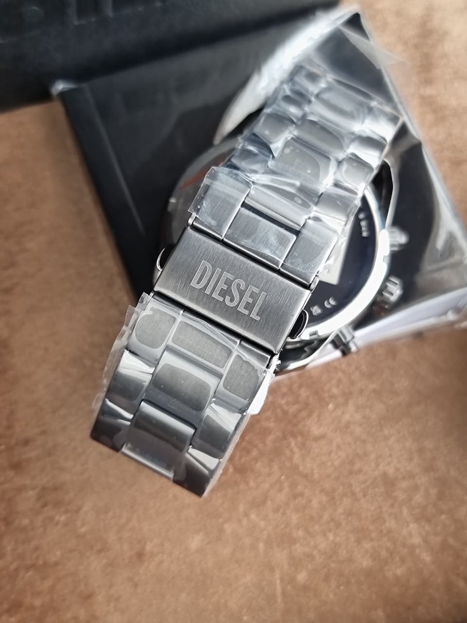 Diesel Spiked Chronograph Men's Watch DZ4669 – Grey Dial, Gunmetal Stainless Steel Bracelet