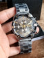 Diesel Spiked Chronograph Men's Watch DZ4669 – Grey Dial, Gunmetal Stainless Steel Bracelet