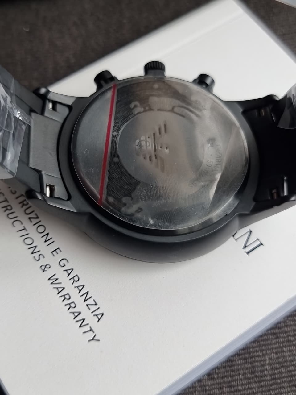 Emporio Armani Men’s Chronograph Quartz Analog Stainless Steel Black Dial 43mm Watch AR11275