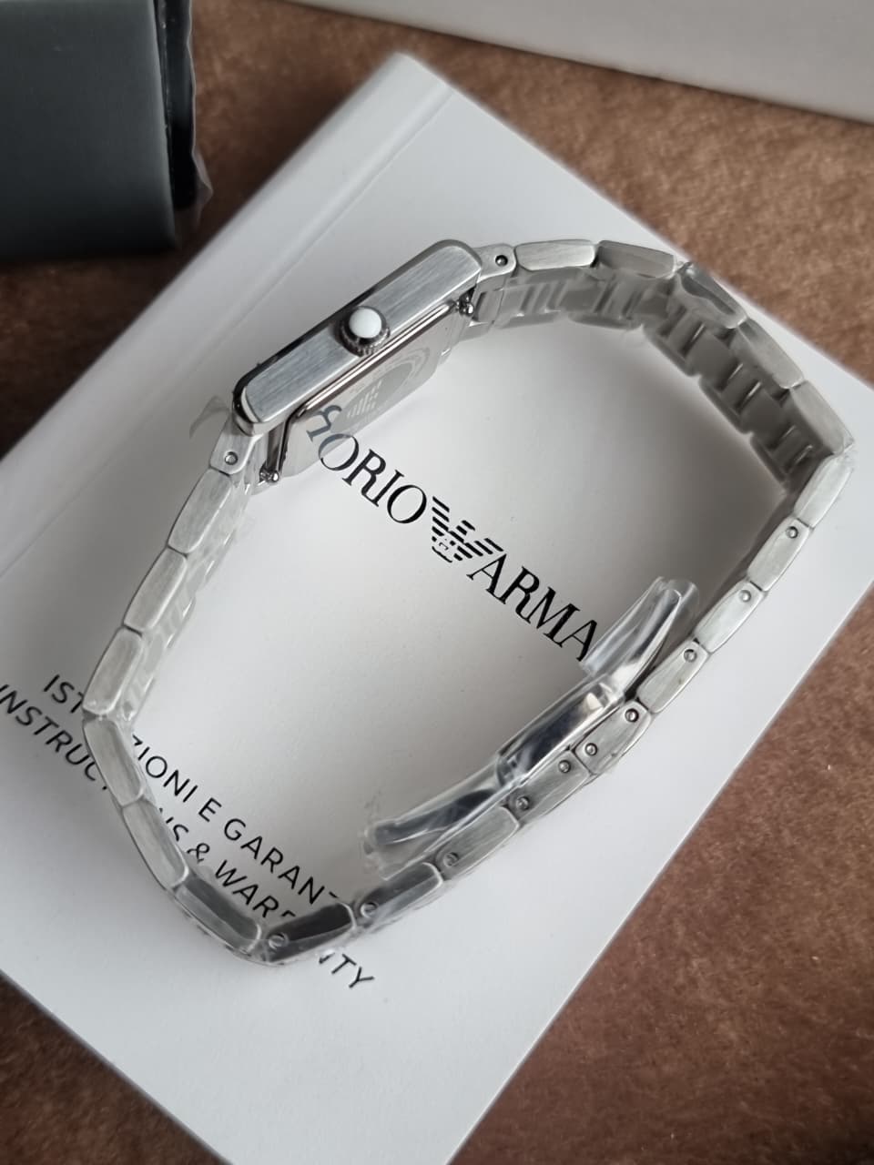 Emporio Armani Genni Women's Watch AR11662 – Mother of Pearl Dial, Crystal Bezel, Silver Stainless Steel