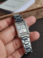 Emporio Armani Genni Women's Watch AR11662 – Mother of Pearl Dial, Crystal Bezel, Silver Stainless Steel