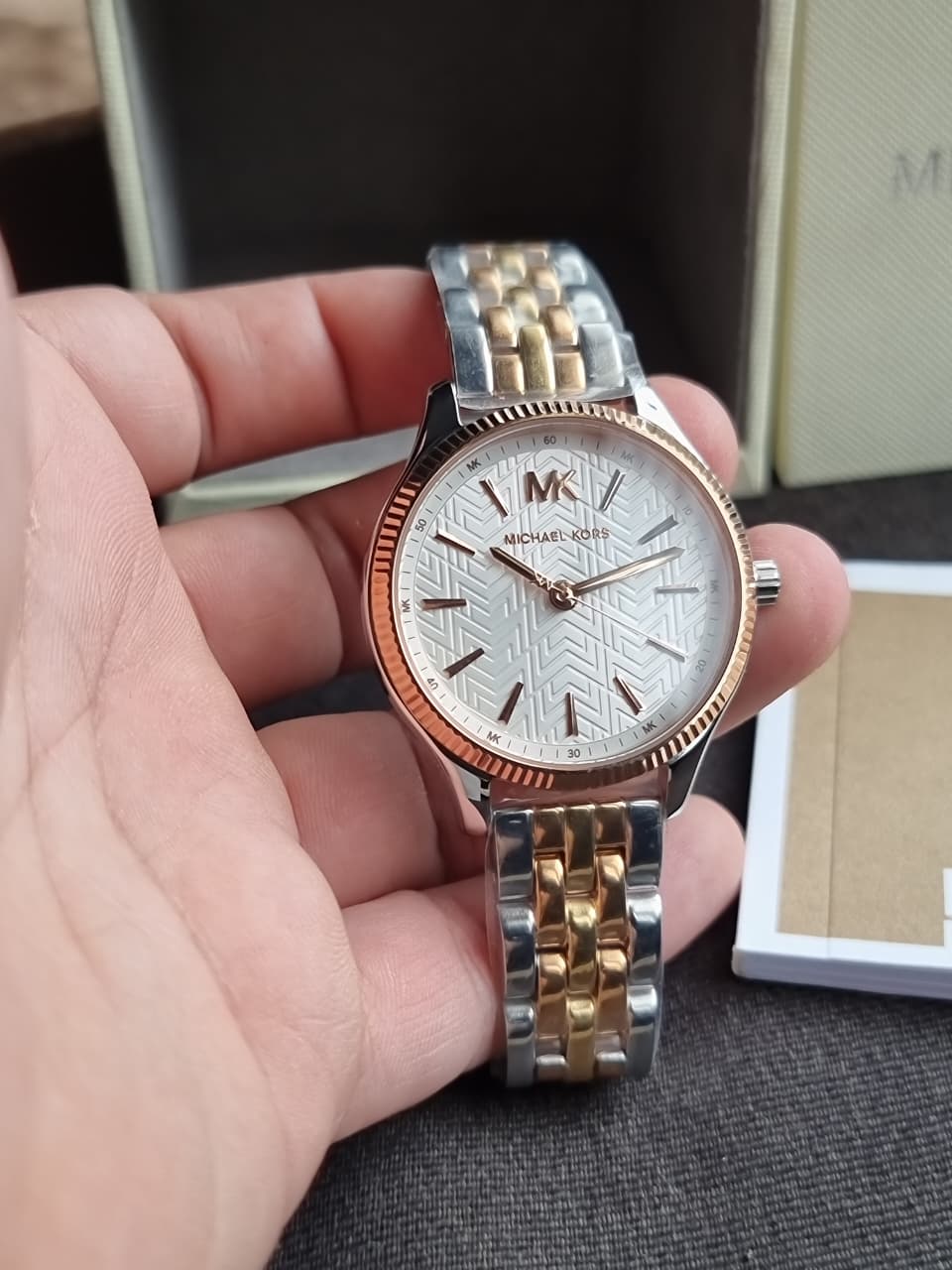 Michael Kors Women’s Quartz Stainless Steel White Dial 36mm Watch MK6642