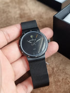 Skagen Black Dial Mesh Chain titanium 35mm Quartz Watch