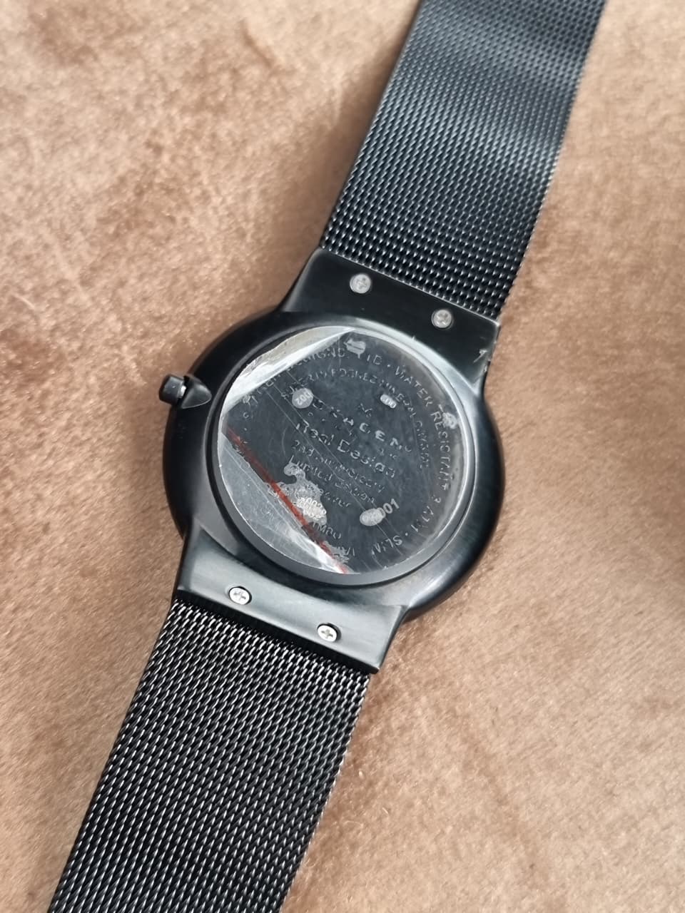 Skagen Black Dial Mesh Chain titanium 35mm Quartz Watch