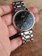 Rado DiaMaster Men's Watch R14078163 – 46mm Black Dial, Two-Tone Stainless Steel Bracelet
