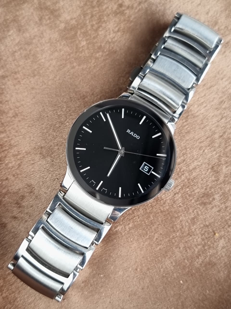 Rado Centrix Men's Watch R30927153 – 38mm Black Dial, Silver-Tone Stainless Steel