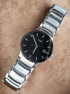 Rado Centrix Men's Watch R30927153 – 38mm Black Dial, Silver-Tone Stainless Steel
