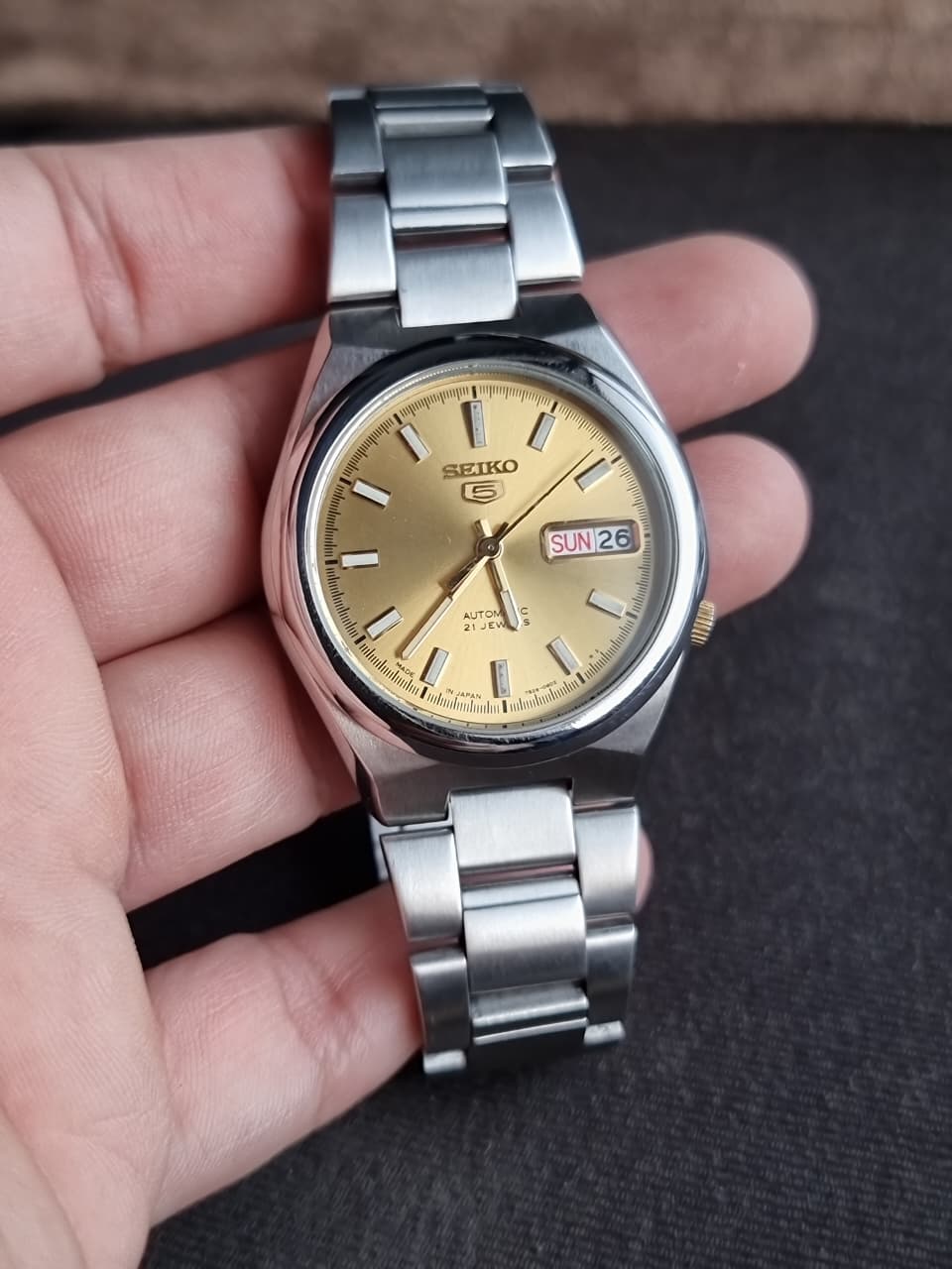 Seiko 5 Golden Dial 36mm Automatic Watch