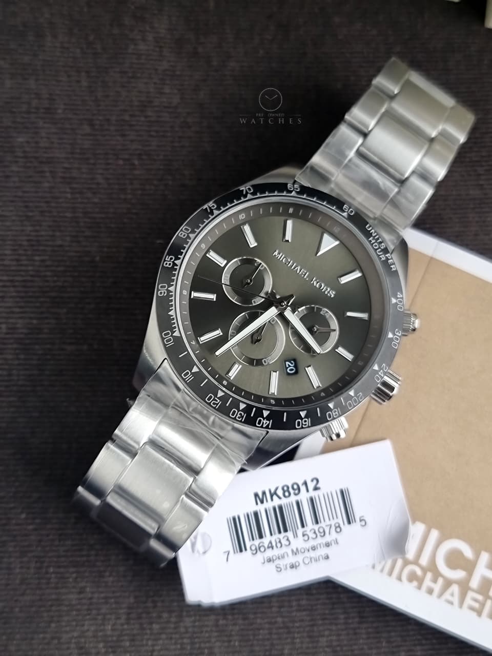 Michael Kors Men’s Quartz Stainless Steel Green Dial 45mm Watch MK8912