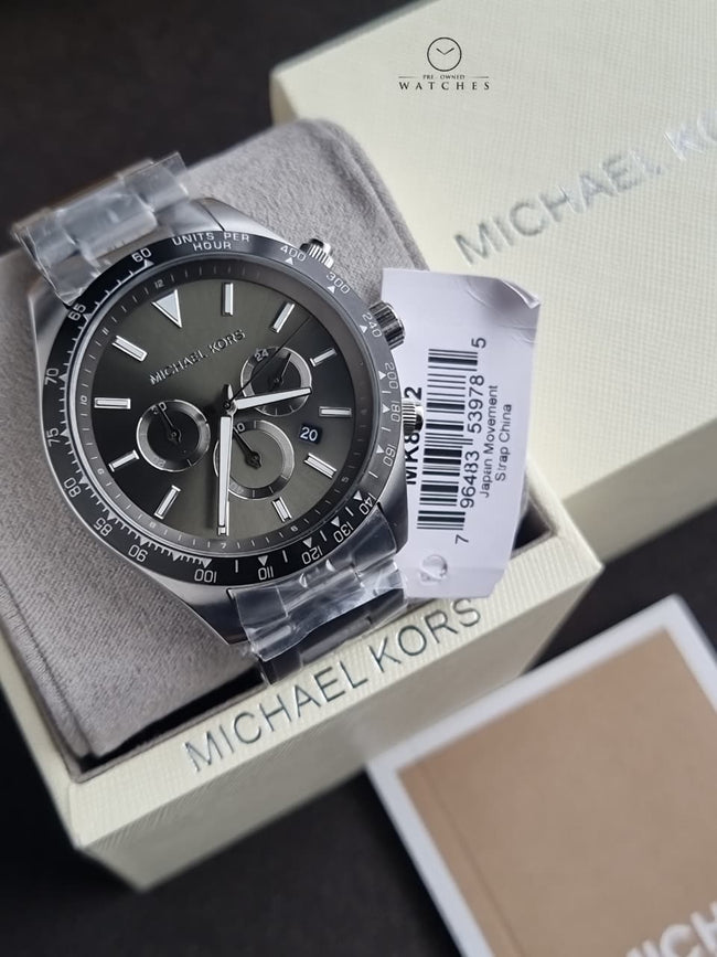 Michael Kors Men’s Quartz Stainless Steel Green Dial 45mm Watch MK8912 Hover Image