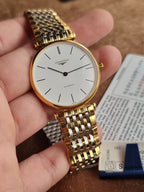 Longines La Grande Classique L4.908.2.12.7 L49082127 White Dial Two-Tone Unisex Watch