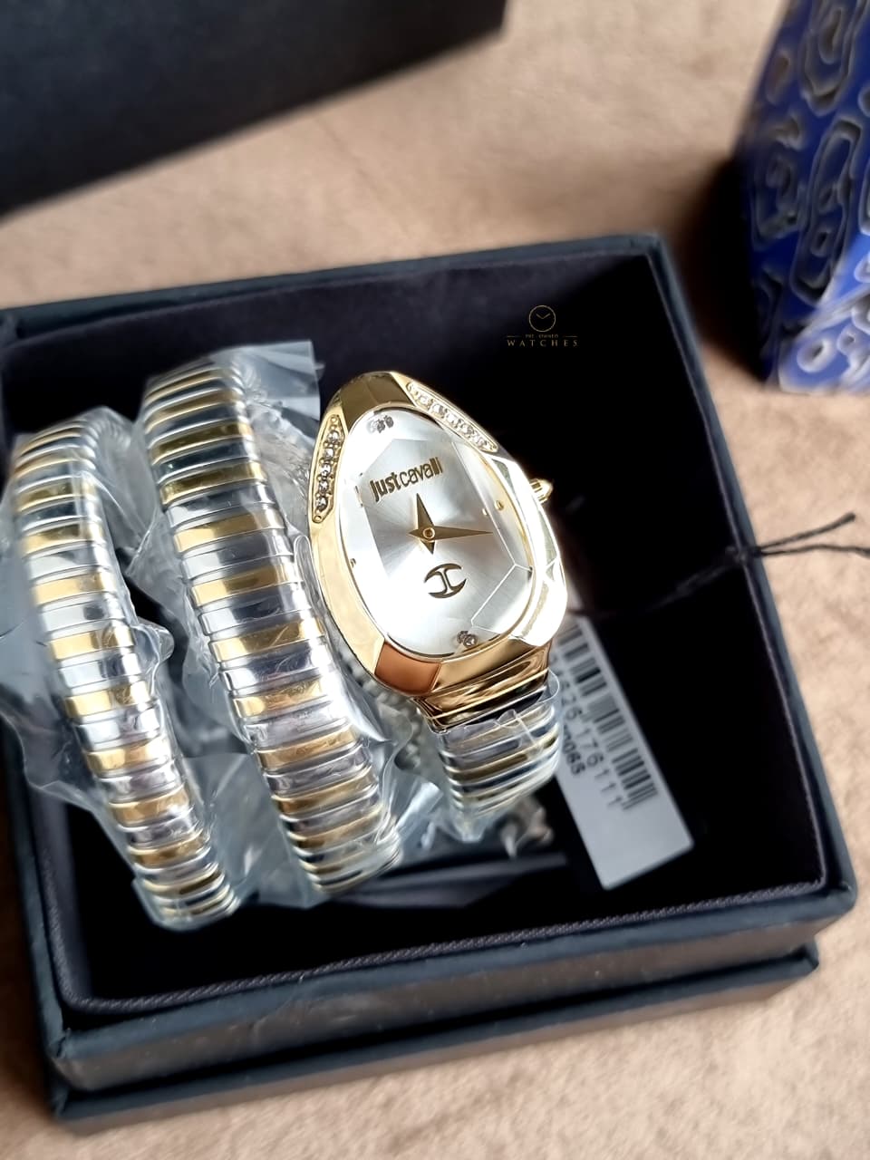 Just Cavalli Signature Snake JC1L209M0055 Mother-of-Pearl Dial Rose Gold Women's Watch