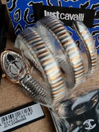 Just Cavalli Serpente Metallica JC1L224M0095 Blue Dial Two-Tone Women's Watch