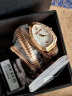 Just Cavalli Taglio Signature Snake JC1L223M0045 Silver Dial Rose Gold Women's Watch