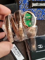 Just Cavalli Signature Snake JC1L248M0045 Green Dial Rose Gold Women's Watch