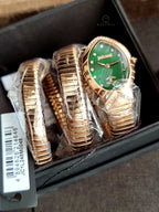 Just Cavalli Signature Snake JC1L248M0045 Green Dial Rose Gold Women's Watch