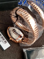 Just Cavalli Signature Snake Serpente JC1L227M0055 Silver Dial Rose Gold Women's Watch