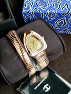 Just Cavalli Signature Snake JC1L249M0045 Green Dial Rose Gold Women's Watch