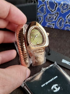 Just Cavalli Signature Snake JC1L249M0045 Green Dial Rose Gold Women's Watch