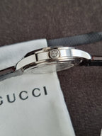 Gucci G-Timeless YA126469A Black Dial Black Alligator Leather Automatic Women's Watch (9/10 Condition)