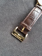 Montblanc Classic Driver Golden Casing White Dial 38mm Quartz Watch