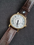 Montblanc Classic Driver Golden Casing White Dial 38mm Quartz Watch