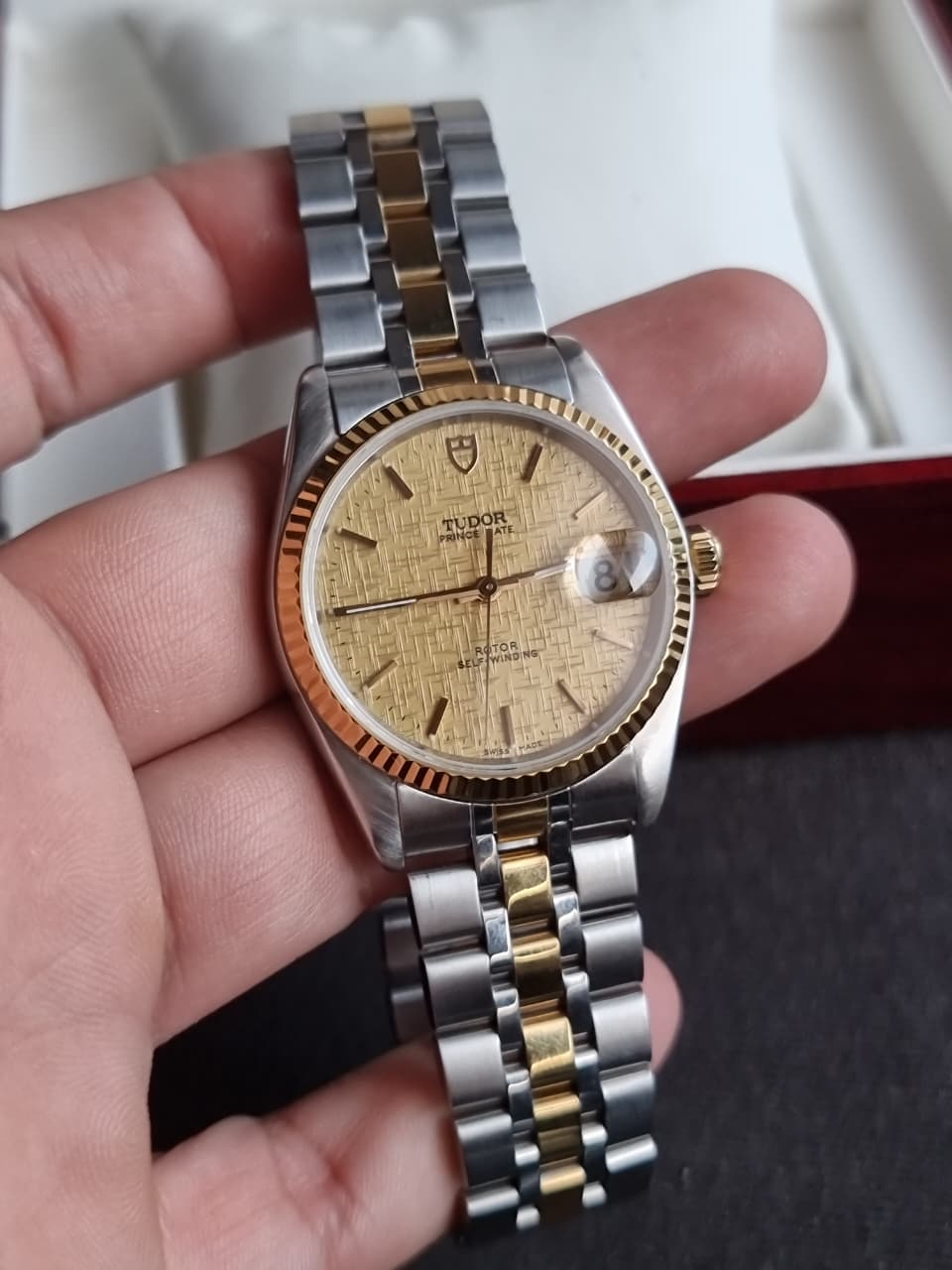 Tudor Prince Date M74033-0013 Champagne Dial Two-Tone Automatic Men's Watch