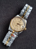 Tudor Prince Oysterdate 72033 Champagne Dial 10-Diamond Two-Tone Automatic Men's Watch