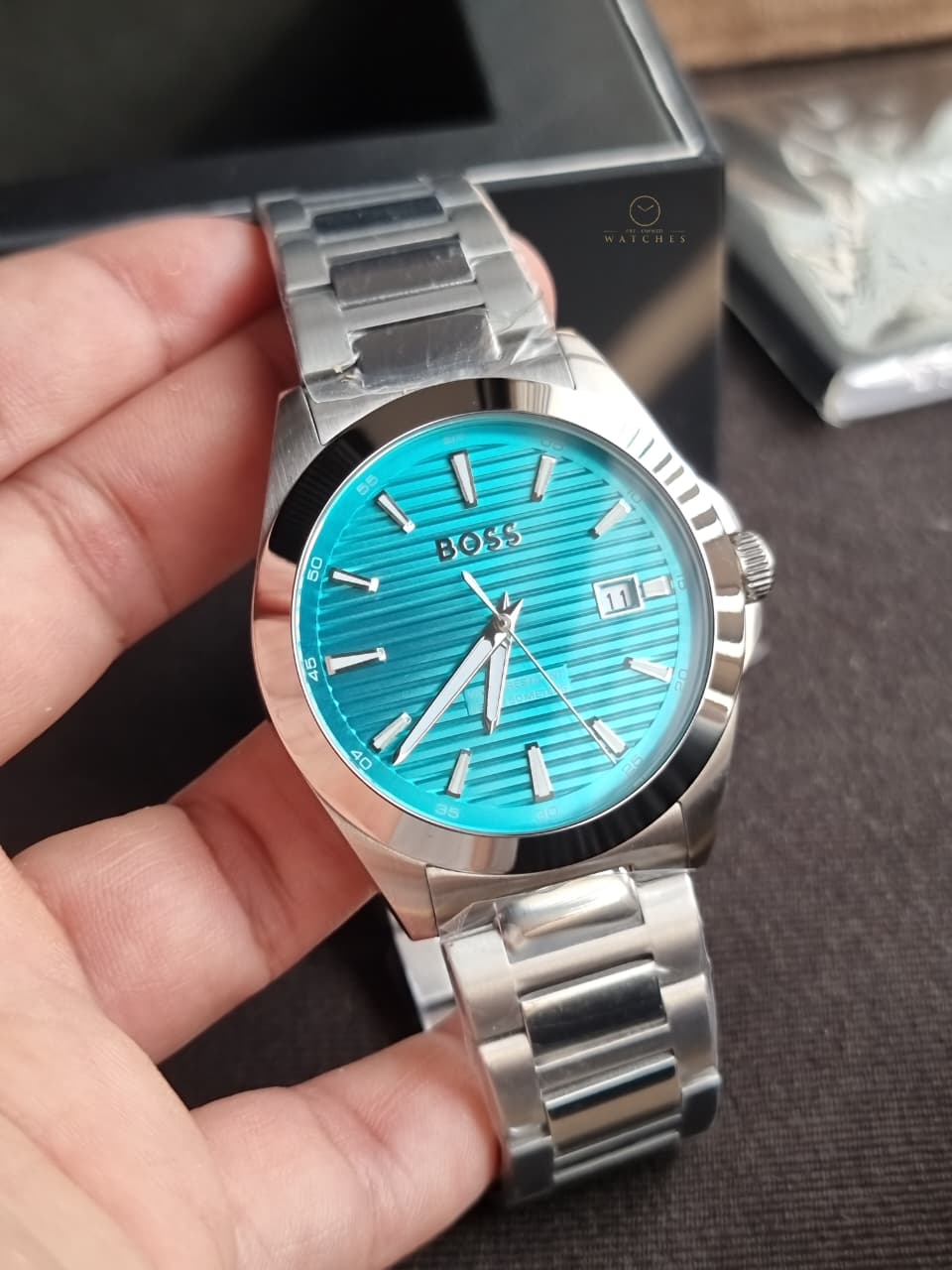 Hugo Boss Strike 1514171 Light Blue Dial Stainless Steel Men's Quartz Watch