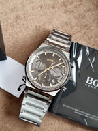 Hugo Boss Candor Chronograph 1514221 Grey Dial Stainless Steel Men's Quartz Watch