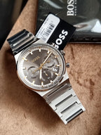 Hugo Boss Candor Chronograph 1514221 Grey Dial Stainless Steel Men's Quartz Watch