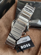 Hugo Boss Candor Chronograph 1514221 Grey Dial Stainless Steel Men's Quartz Watch