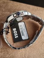 Hugo Boss Runner 3H 1514209 Burgundy Dial Stainless Steel Men's Quartz Watch