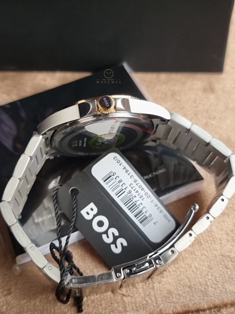 BOSS Strike 1514173 Olive Green Dial Two-Tone Stainless Steel Men's Quartz Watch