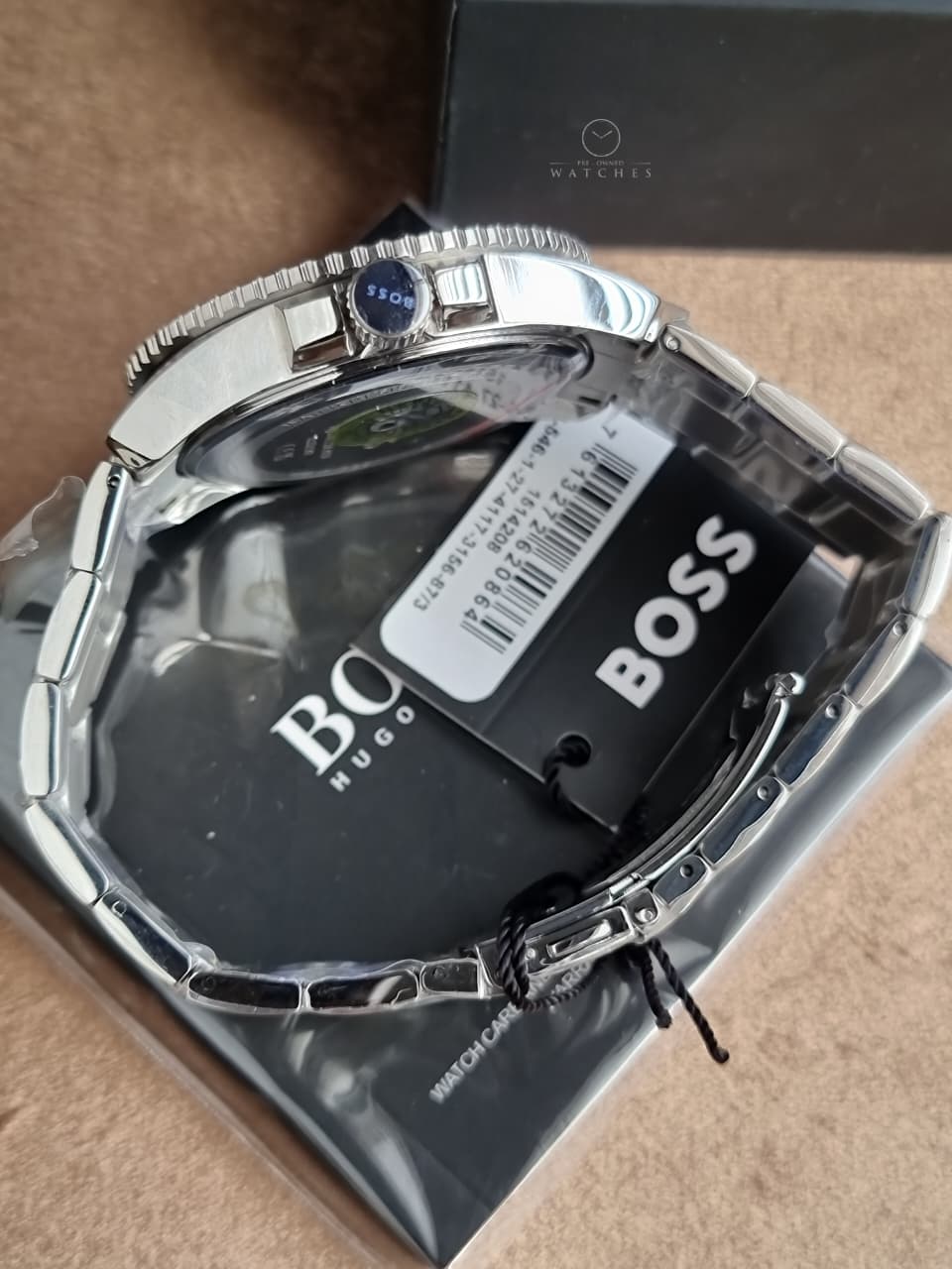 BOSS Runner 3H 1514208 Green Dial Stainless Steel Men's Quartz Watch