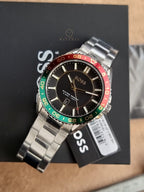 BOSS Runner 3H 1514210 Black Dial Stainless Steel Men's Quartz Watch