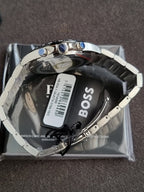 Hugo Boss Strike Chrono 1514290 Black Dial Stainless Steel Men's Chronograph Watch