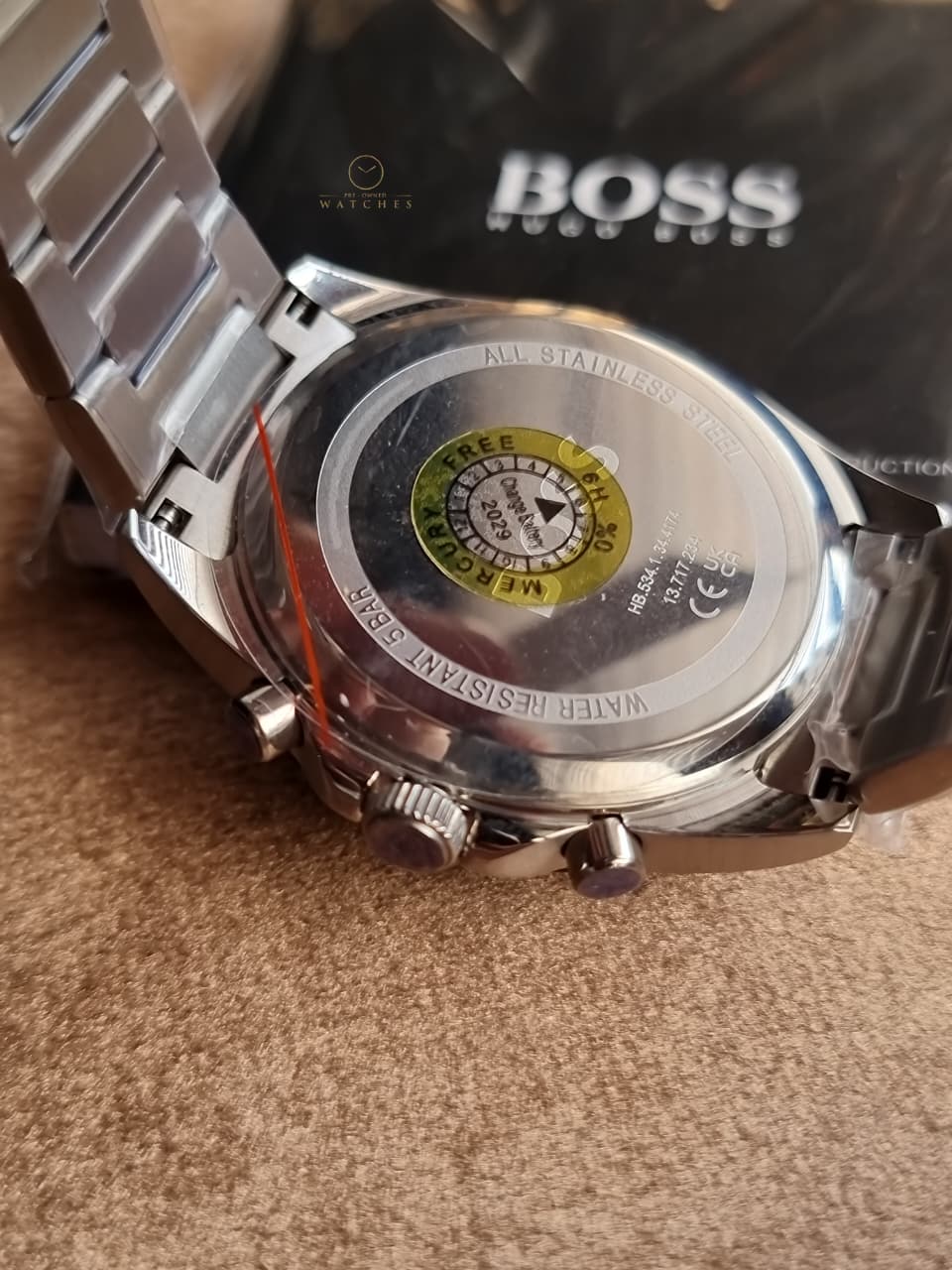 Hugo Boss Strike Chrono 1514290 Black Dial Stainless Steel Men's Chronograph Watch